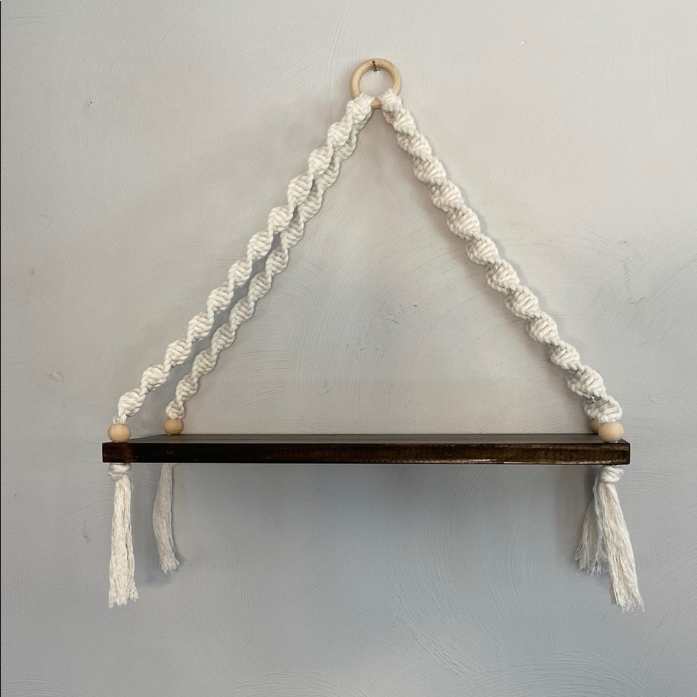 🪷Handmade Macrame Wall Shelf